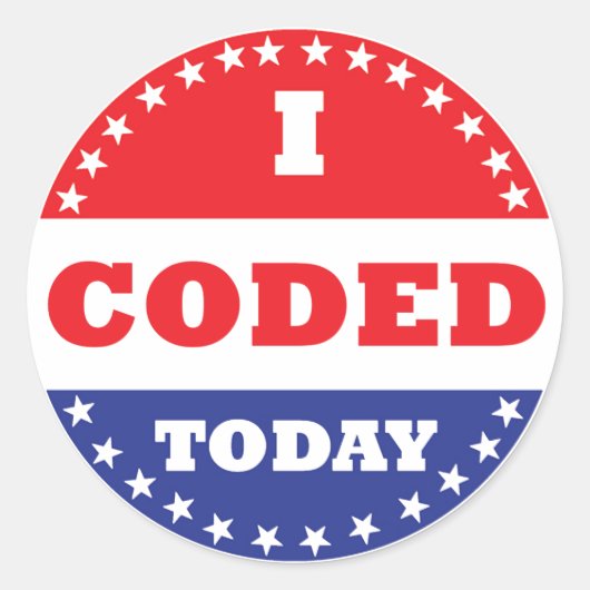 Ik heb vandaag gegoten ronde sticker (Voorkant)