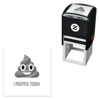 Ik heb vandaag gepoept Poep Emoji Zelfinktende Stempel