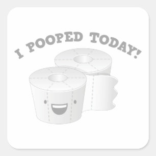 Ik heb vandaag gepoold. vierkante sticker