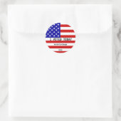 Ik heb vandaag gestemd America Flag Election Custo Ronde Sticker (Tas)