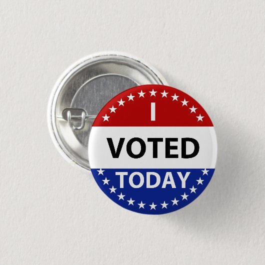 Ik heb vandaag gestemd ronde button 3,2 cm (Voorkant /achterkant)
