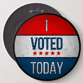 Ik heb vandaag gestemd ronde button 6,0 cm (Voorkant /achterkant)