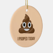 Ik heb vandaag grappig Emoticon gepoold Keramisch Ornament (Rechts)