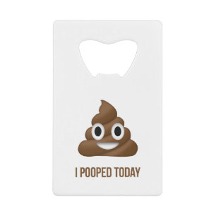 Ik heb vandaag grappig Emoticon geportretteerd Kredietkaart Flessenopener