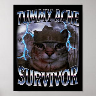Ik heb vandaag mijn buikpijn overleefd Grappige Dw Poster