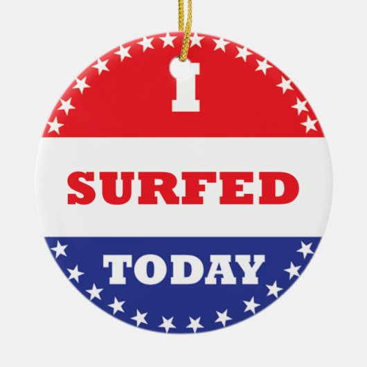 Ik heb vandaag overleven keramisch ornament (Voorkant)