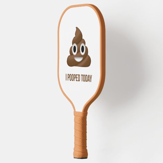 Ik heb vandaag Poo Emoji gepoold Pickleball Paddle (Links)
