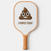 Ik heb vandaag Poo Emoji gepoold Pickleball Paddle (Achterkant)
