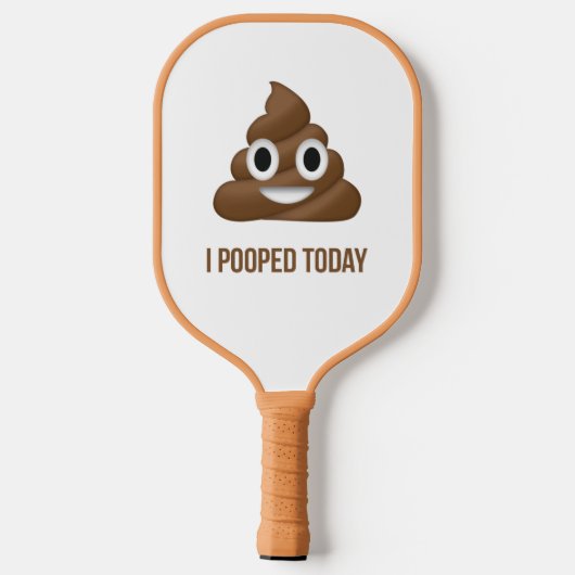 Ik heb vandaag Poo Emoji gepoold Pickleball Paddle (Achterkant)