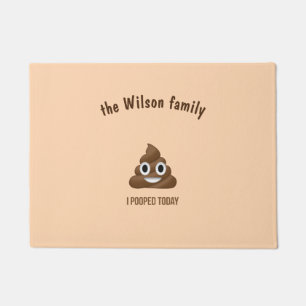 Ik heb vandaag Poo Emoticon glimlachen Deurmat