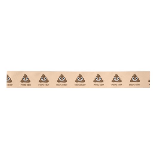 Ik heb vandaag Poo Emoticon glimlachen Lint (Voorkant)