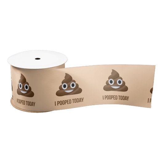 Ik heb vandaag Poo Emoticon glimlachen Lint (Spoel)