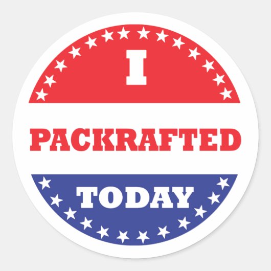 Ik heb vandaag verpakt ronde sticker (Voorkant)