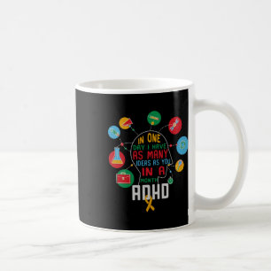 Ik heb veel ideeën ADHD bewustzijn en comfort kleu Koffiemok