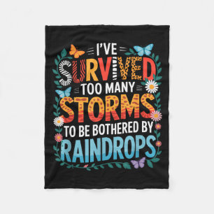 Ik heb vele stormen overleefd, positieve inspirere fleece deken