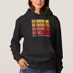 Ik heb verboden boeken gelezen Retro verboden boek Hoodie
