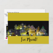 Ik heb verlichte kerstwoningen verplaatst briefkaart (Voorkant / Achterkant)