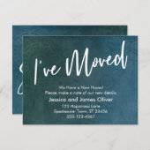 Ik heb verplaatst, getextureerd, unieke Blauwgroen Kaart (Voorkant / Achterkant)