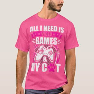 Ik heb videogames en mijn Cat Video Gamer-games no T-shirt