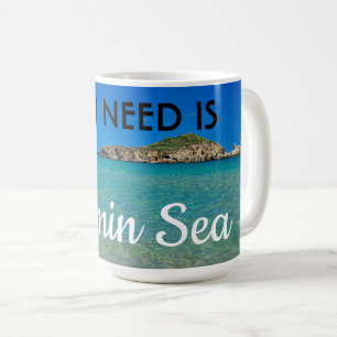 Ik heb Vitamin Sea turquoise water Italiaans stran Koffiemok