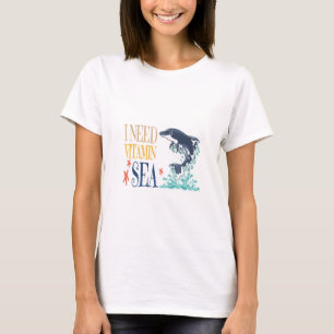 Ik heb Vitamine Zee Grappige Orka Dolfijn Zomer T-shirt