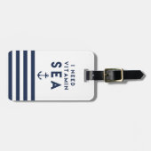 Ik heb Vitamine Zee Navy Anchor Quote nodig Bagagelabel (Voorkant horizontaal)