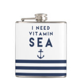Ik heb Vitamine Zee Navy Anchor Quote nodig Heupfles (Voorkant)