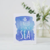 Ik heb vitamine-Zee nodig Briefkaart (Staand voorkant)