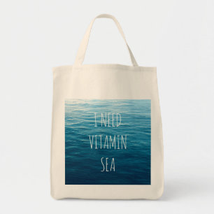 IK HEB VITAMINE ZEE NODIG - Canvas tas met zee ach