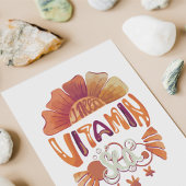 Ik heb vitamine Zee nodig: met de hand geschreven Feestdagenkaart