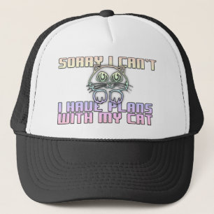 Ik heb vliegtuigen met mijn kat trucker pet