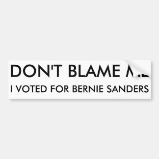 Ik heb voor Bernie Sanders gestemd. Bumpersticker