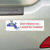 Ik heb voor Coakley gestemd. Bumpersticker (Op auto)
