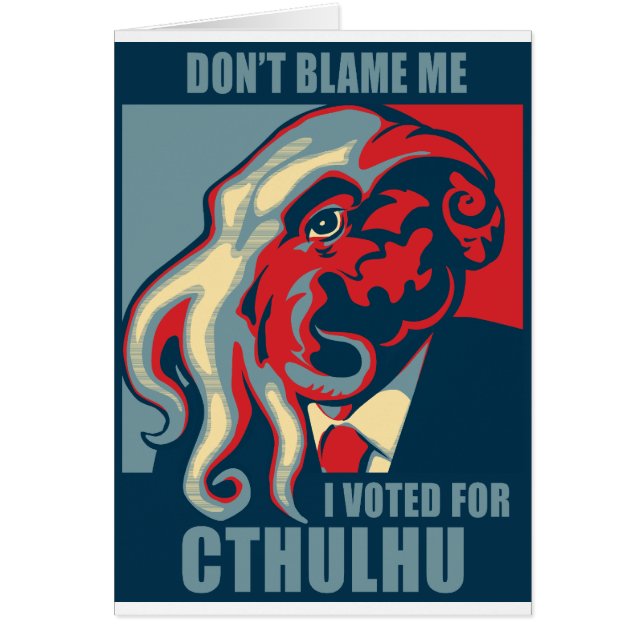 Ik heb voor Cthulhu gestemd. (Voorkant)