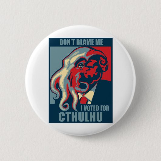 Ik heb voor Cthulhu gestemd. Ronde Button 5,7 Cm (Voorkant)