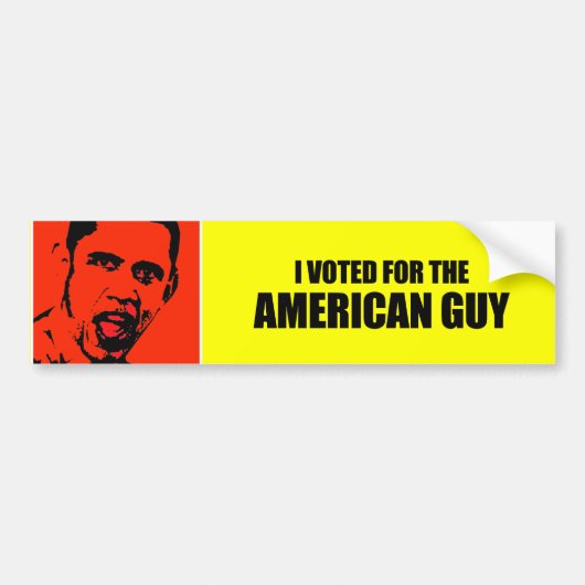 Ik heb voor de Amerikaanse vent gestemd Bumpersticker (Voorkant)