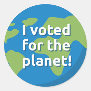 Ik heb voor de sticker van de planeet - een blad v