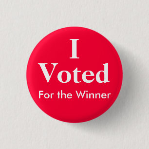 Ik heb voor de winnaar gestemd ronde button 3,2 cm