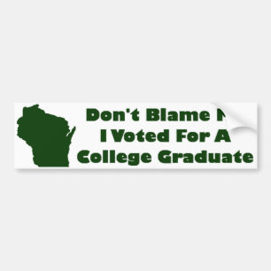 Ik heb voor een college Afstuderen Bumpersticker