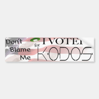 Ik heb voor Kodos gestemd Bumpersticker