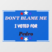 Ik heb voor  naam gestemd. raamsticker (Vel)