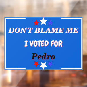 Ik heb voor naam gestemd. raamsticker