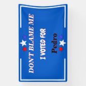 Ik heb voor  naam gestemd. spandoek (Verticaal)