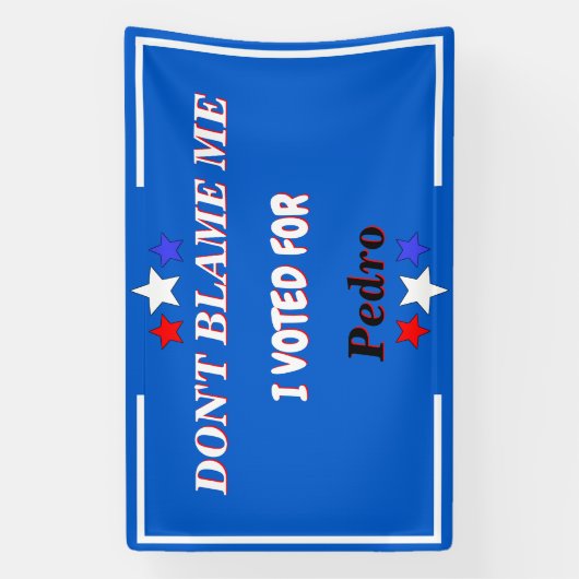 Ik heb voor  naam gestemd. spandoek (Verticaal)