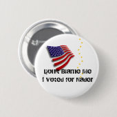 Ik heb voor Nader Pin gestemd Ronde Button 5,7 Cm (Voorkant /achterkant)