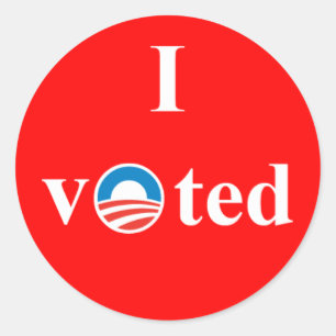 Ik heb voor Obama sticker gestemd