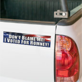 Ik heb voor Romney gestemd Bumpersticker (Op Truck)