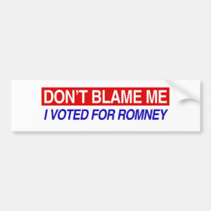 Ik heb voor Romney gestemd. Bumpersticker