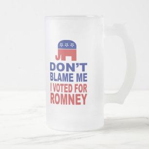 Ik heb voor Romney gestemd. Matglas Bierpul