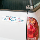 Ik heb voor Romney gestemd met Logo. Bumpersticker (Op Truck)
